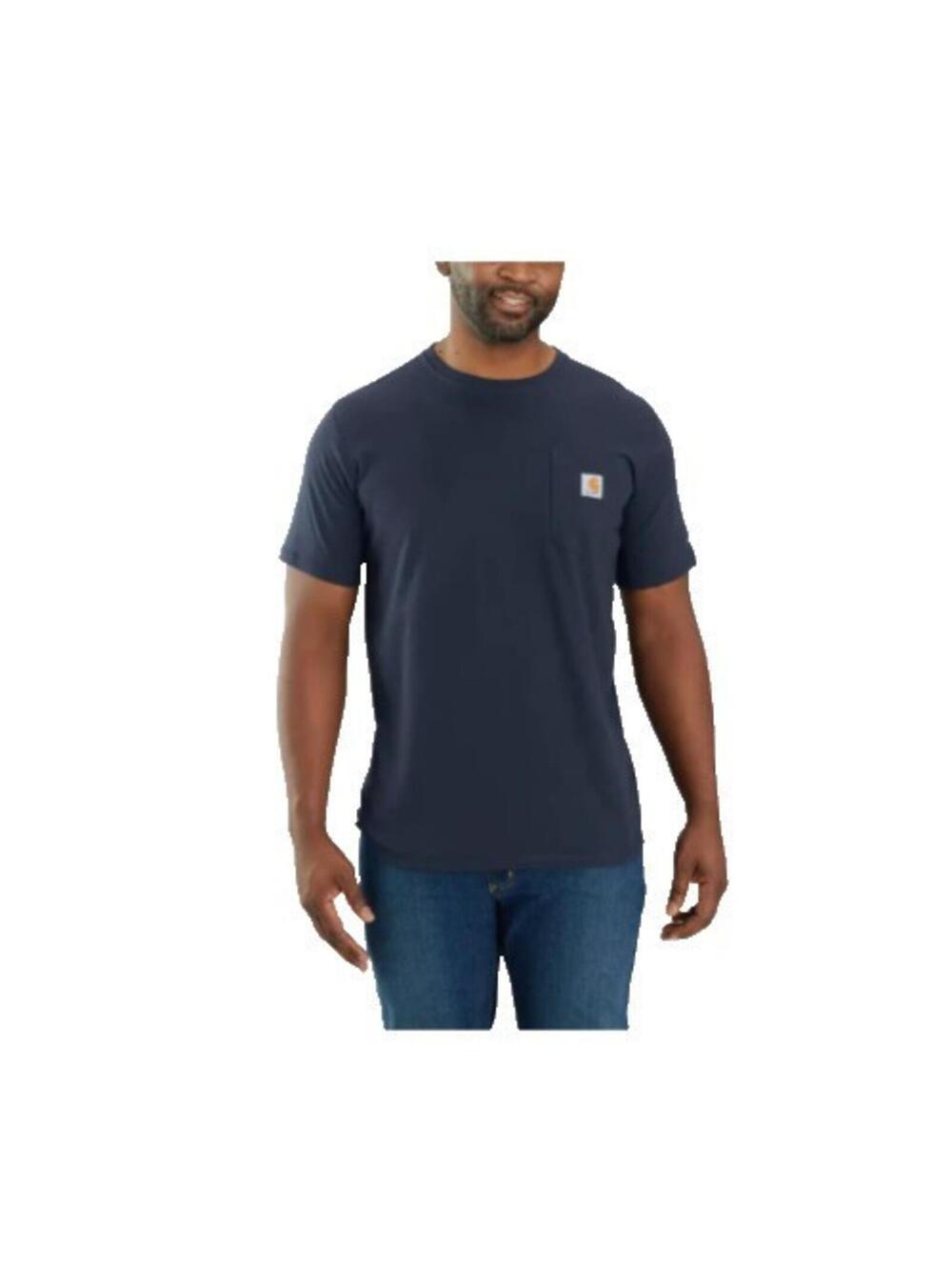 Carhartt Durable Mens Relaxed Fit Heavyweight TShirt Small Navy Blue Casual Ever - Picture 2 of 2